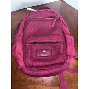 adidas Women's VFA 4 Backpack Purple Zippered Pockets Straps Buttons